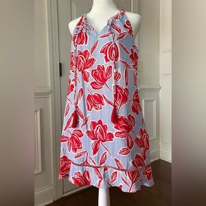 Joy Joy Light Blue Floral Mini Dress Size Small